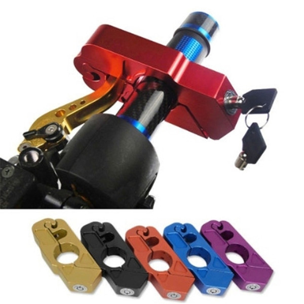 Motorcycle Handlebar Lock Scooter ATV Brake Clutch Security Aluminum Alloy Motor Safety Theft Protection Locks With 2 Keys