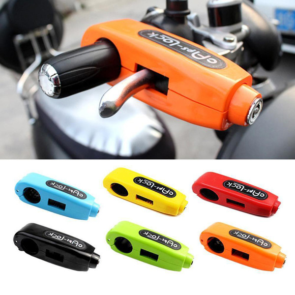 Universal Motorcycle Locks Handlebar Safety Lock Brake Throttle Grip Anti Theft Protection Security Locks For Battery Car Scooter Motorc