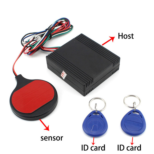 Hot 1Set Motorbike Security System ID Card Lock Invisible Anti-theft Security Alarm System BX