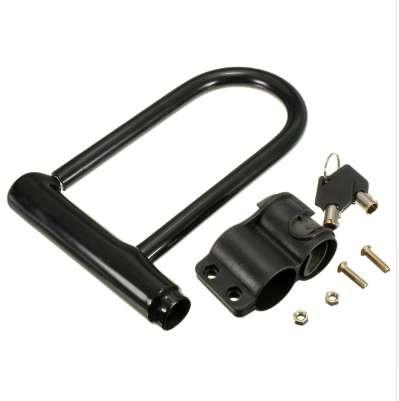 Universal Motorcycle Mountain Bike Bicycle Safety U-Lock Security Anti-theft Lock Holder & Bracket 20cm