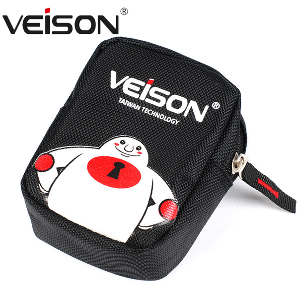 Veison Black-White Bag for Disc Alarm Lock Oxford Cloth Small Lock Bag Hanging on Motorcycle/Bike/Bicycle Multifunctional