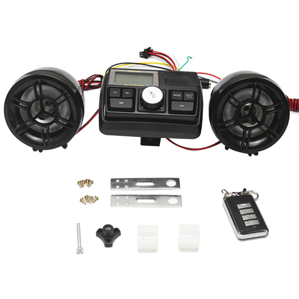 USB/SD FM MP3 Waterproof Motor Alarm Anti-Theft Handlebar Stereo Amplifier Audio System Radio For Motorcycle Motorbike