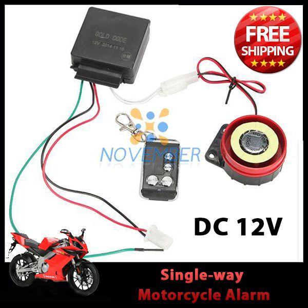 Motorcycle Alarm Anti-theft Security System Moto Bike Scooter Theft Protection Alarm Keyless Remote Control 12V Universal order<$18no track