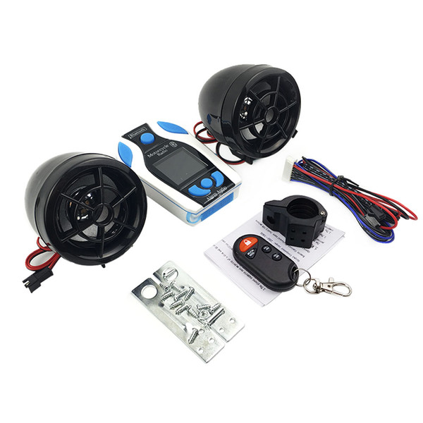 Waterproof Motorcycle Alarm Speaker Audio Sound System Moto Scooter Bluetooth Audio Radio MP3 Music Player Moto Theft Protection