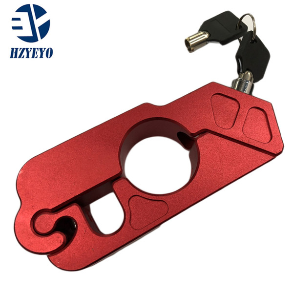 HZYEYO Universal Motorbike Parts Accessories Caps-Lock Motorcycle Aluminum Handlebar Grip Brake Lever Throttle Security Lock