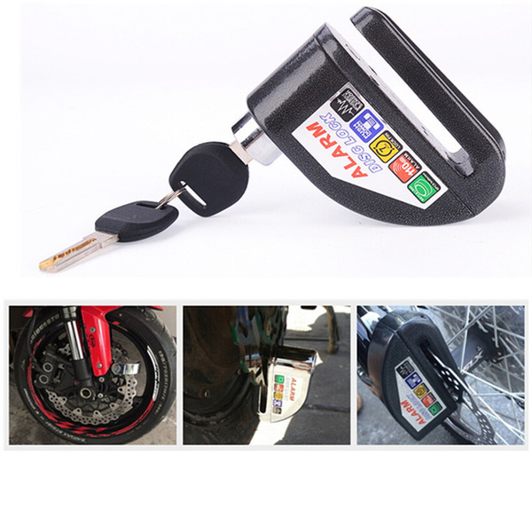 Motorcycle security Disc Lock Anti Thief throttle Alarm chain lock