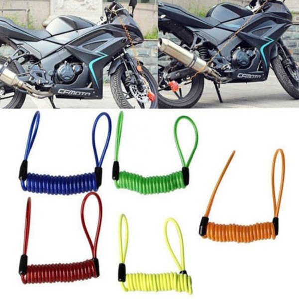 2018 1.5m cable bicycle lock rope anti-theft Motorbike Disc Lock Security Reminder Motorcycle bicicleta safety Parts Accessories