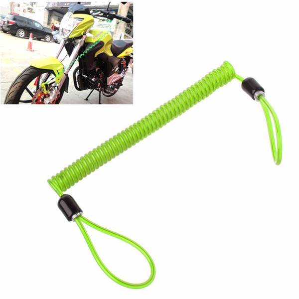 1PC 1.2M Safe Cover Helmet Motorcycle Disc Lock Cable Anti-theft Protective spring Reminder Rope Flexible Creative travel Wire R