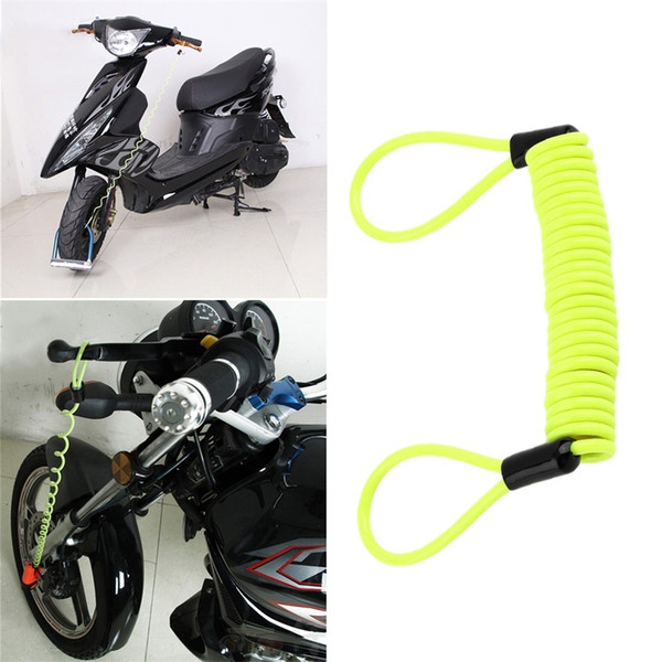 120cm Elastic Convenient Motorcycle Bike Scooter Alarm Disc Lock Security Spring Reminder Cable Tight