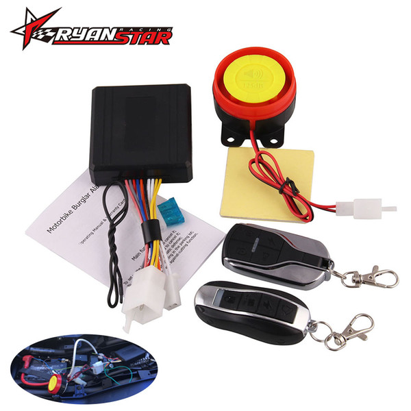 Universal Motorcycle Bike Alarm System Scooter Anti-theft Security Alarm Moto Remote Control Engine Start + Alarme Moto Speake