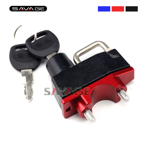 For HONDA CRF600 N/S XR50L XR400 MSX 125 Grom/Monkey Motorcycle Accessories Helmet Lock Handlebar Bar Clamp Red/Blue/Black