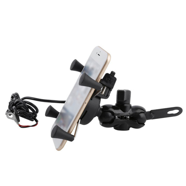 360 Degree Rotatable Motorcycle Handlebar Mount Holder Phone Charging Bracket Bike Bicycle Stand