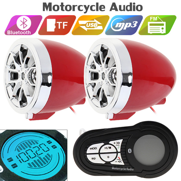 30W Motorcycle Waterproof Anti-theft Bluetooth MP3 Speaker Support AUX-IN Audio Input and USB / TF for Motorcycle MBA_50M