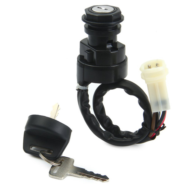 Ignition Key Switch Lock Bike ATV Quad Go Kart Motard Motor Moped Buggy Scooters for Yamaha Big Bear 350 YFM350 4 x 4 1990 1991 with 2 Keys