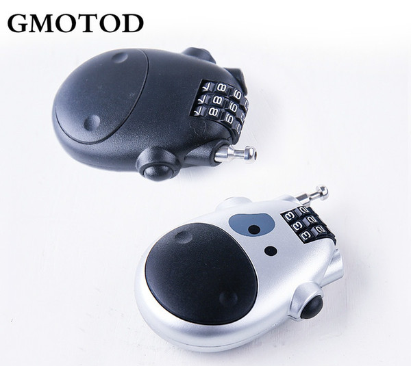 Motorcycle retractable helmet lock bike disc brake helmet bag anti-theft password lock