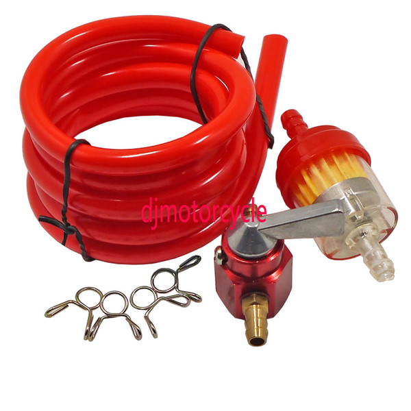 Gasoline Engine Fuel Filter Fuel Hose Switch Wire Clip Set for Dirt Pit Bicycle Motorcycle Scooter Scooter ATV Universal