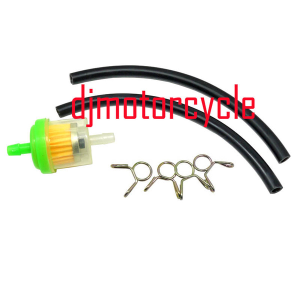 6mm Gas Fuel Filter Pipe Hose Line With 4 Clips Motorcycle Pit Dirt Bike