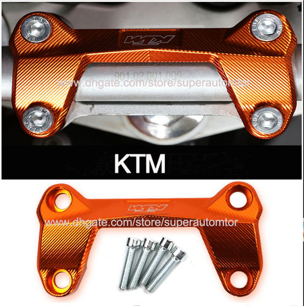 Orange Black Motorcycle Handlebar Fat Bar Riser Mount Clamps Cover for KTM DUKE125 Duke 200 390