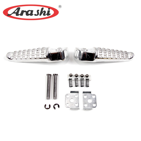 Arashi 1 Set Rear Footrest For Kawasaki ZZR 1200 2000 2001 2002 2003 Passenger Foot Pegs Pedal Brackets Motorcycle Parts ZZR1200