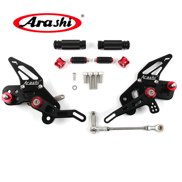 Arashi Adjustable Footrests For Kawasaki Z125 2016 2017 2018 Pro CNC Motorcycle Foot Pegs Rest Rearset Rear Set Pedal