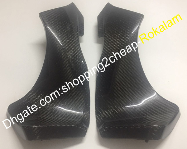 2 x Carbon Fiber Intake Dash Panels Fairings For Kawasaki ninja ZX6R 2005 2006 ZX-6R Upper Front Dash Air Intake Cover