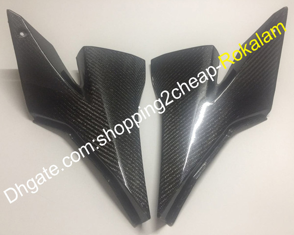 2 x Carbon Fiber Tank Side Covers Panels Fairing Kit For Kawasaki ZX-10R 2004 2005 ZX10R 04 05 ZX 10R Cover Panel