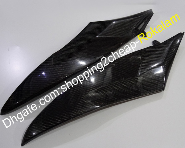 2 x Carbon Fiber Tank Side Covers Panels Fairing For Yamaha YZF1000 YZF R6 2006 2007 YZF-R6 06 07 YZFR6 Cover Panel