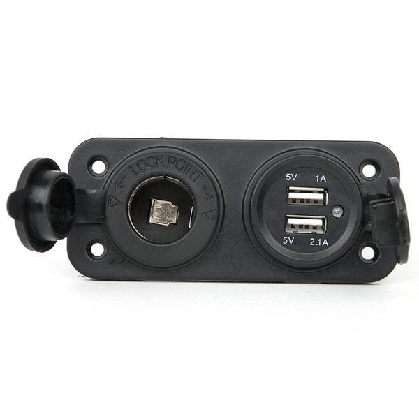 Dual USB Car Cigarette Lighter Socket Splitter USB 12V 2.1A 1A Charger Power Adapter Free Shipping