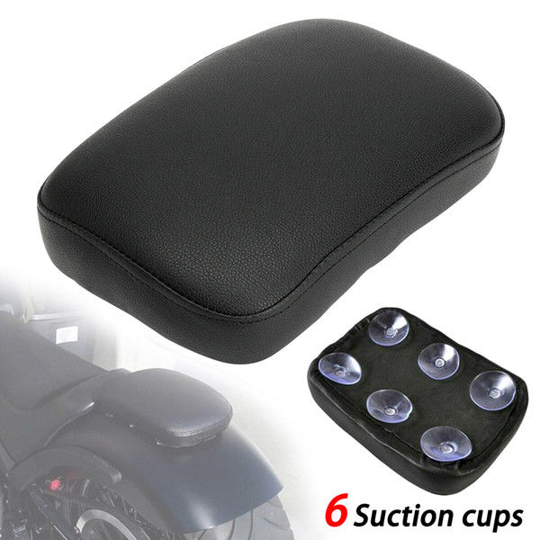 Motorcycle Accessories Black Rear Passenger Seat Pad Pillion 6 Suction Cups For Motorcycle Seat Cruiser Chopper Custom