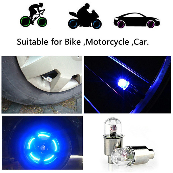 2pcs Safety Bright Cycling Car Wheel Tire Tyre LED Spoke Light Lamp