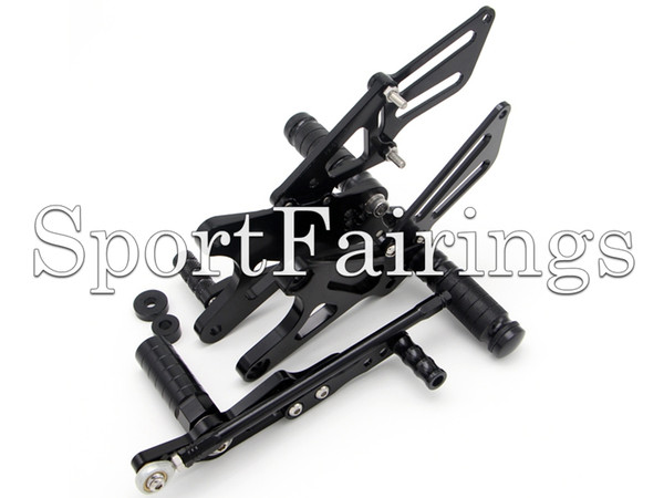 Black Silver Adjustable CNC Billet Rearset Rear Set Footrest Footpegs Foot Peg For Yamaha YZF R1 09 10 11 12 13 2009 - 2013 Motorcycle New