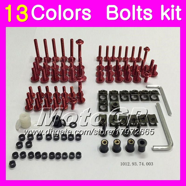 Fairing bolts full screw kit For HONDA CBR893RR 89 90 91 92 93 CBR900RR CBR893 RR 1989 1990 1991 1993 Body Nuts screws nut bolt kit 13Colors