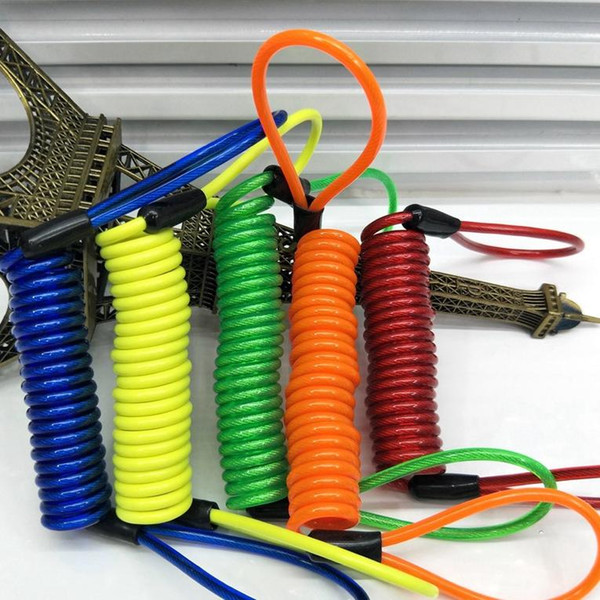 150cm Alarm Disc Lock Security Anti Thief Motorbike Accessories Motorcycle Wheel Disc Brake Bag And Reminder Spring Cable EEA313