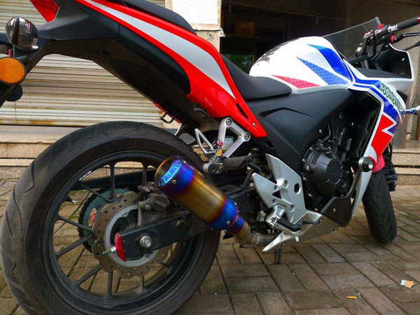 Modification of the exhaust flame cbr500 motorcycle exhaust pipe can exhaust over Scorpio lace fry Street