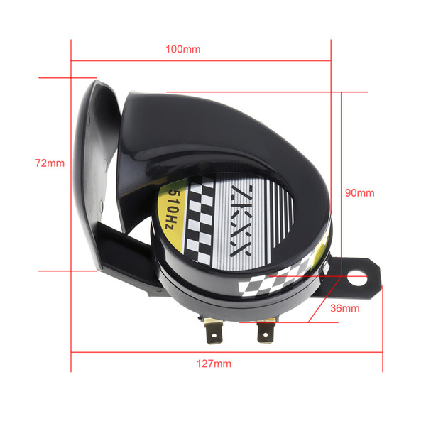 12V 30W Single Sound Snail Horn Suitable for ATVs Vespas Dirt Bike Motorcycles Bicycles Automobiles AUP_43A