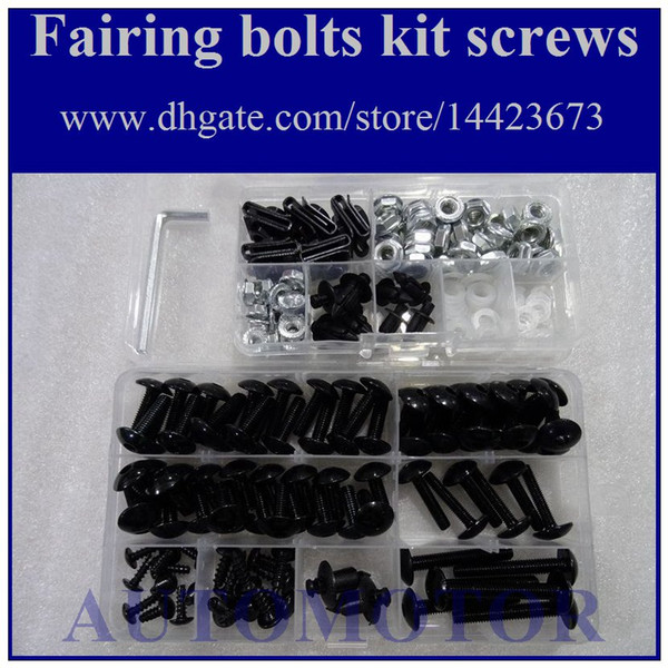 Fairing bolts full screw kit For KAWASAKI ZZR250 90-09 ZZR 250 ZZR-250 2003 2004 2005 2006 2007 2008 2009 1A159 Body Nut Nuts bolt screws