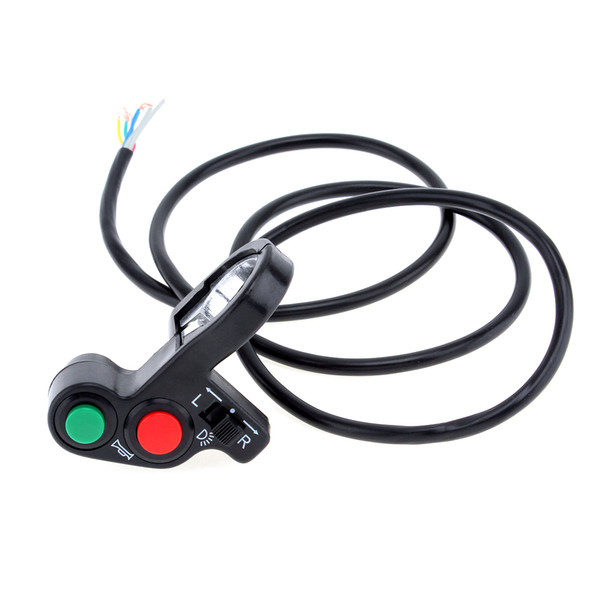 Motorcycle Signal & Horn Switch ON / OFF Green + Red Button Headlight Control for 22mm Dia Handlebars MOT_403