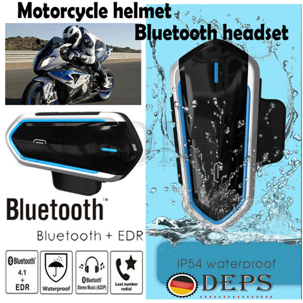 Bluetooth Motorcycle Motorbike Helmet Intercom Headset Headphone FM MP3 GPS