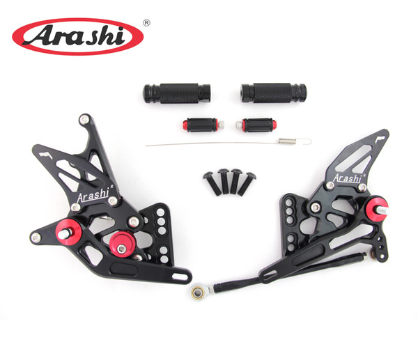 Arashi Adjustable Footrests For SUZUKI GSXR 1000 2005 2006 GSX R 1000 Motorcycle Foot Rest Pegs Rearset Pedal GSX-R 1000 GSXR1000 BLACK GOLD