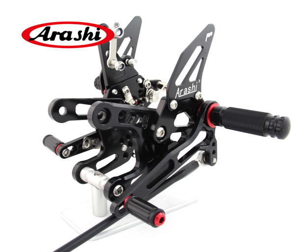 Arashi ZX-10R Adjustable Footrests For KAWASAKI NINJA ZX10R 2011 - 2015 2012 2013 2014 Foot Peg Pedal Rearset ZX1000 ZX1000J ZX 1000 J 10R