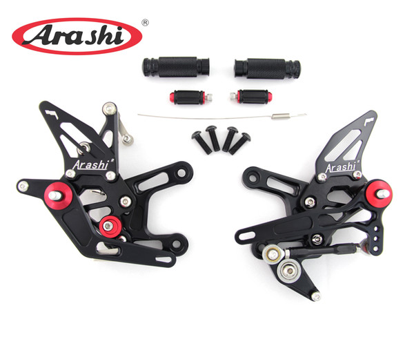 Arashi ZX-10R Adjustable Footrests For KAWASAKI NINJA ZX10R 2016 2017 2018 Foot Rest Peg Rearset Rear Set Pedal ZX1000 ZX 10R 1000 ABS