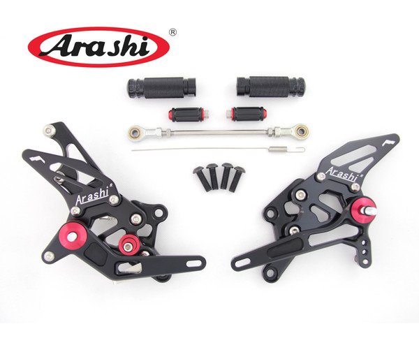 Arashi Adjustable Footrests For YAMAHA YZF R25 R3 2015 - 2018 2016 2017 YZF-R3 YZF-R25 Foot Rests Pegs Rearset Rear Set Pedal CNC Aluminum