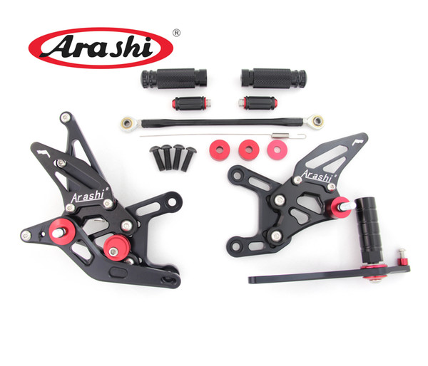 Arashi Adjustable Footrests For Yamaha YZF R1 2009 - 2014 2010 2011 2012 2013 YZF-R1 Motorcycle Foot Rests Pegs Rearsets Rear Set Pedal