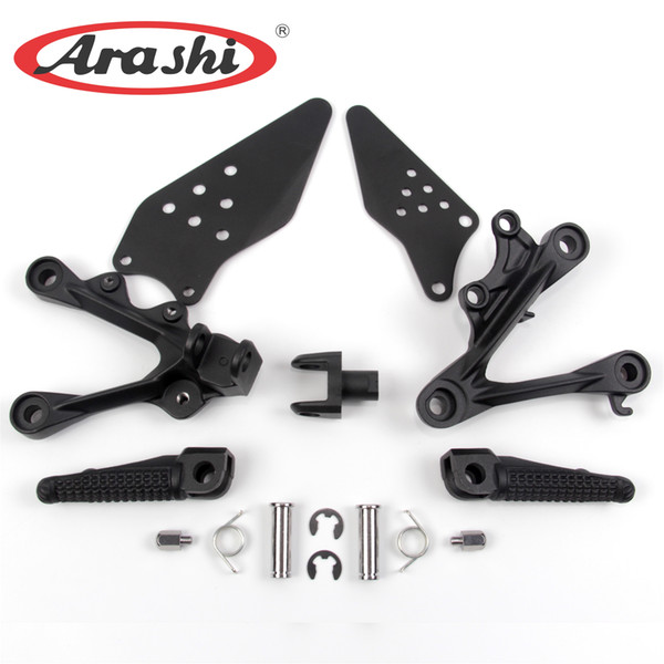 Arashi 1 Set Front Footrest For Kawasaki Ninja ZX6R 2009 2010 2010 Motorcycle Foot Pegs Motor Parts ZX-6R ZX 6R