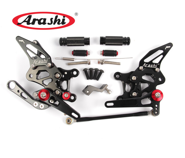 Arashi Adjustable Footrests For Aprilia RSV4 R FACTORY 2009 - 2012 2010 2011 Motorcycle Foot Rests Pegs Rearset Rear Set Pedal CNC Aluminum