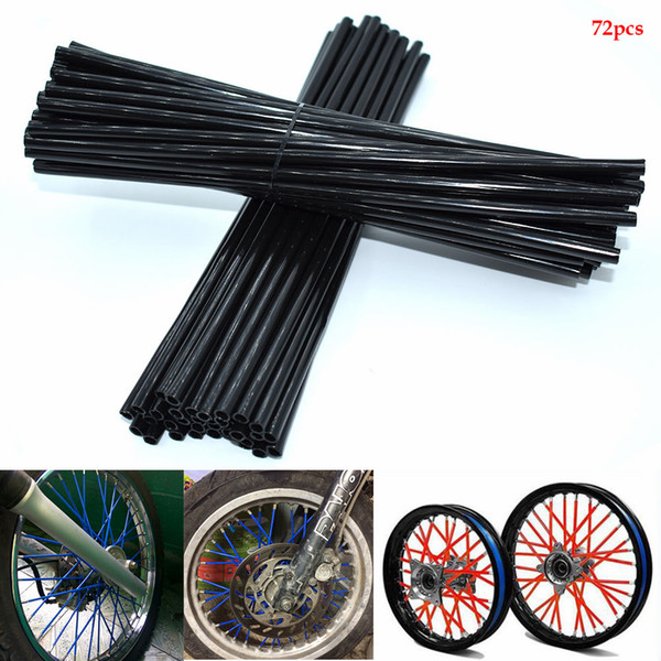 For Universal Motorcycle Dirt Bike Wheel Rim Spoke Skins Covers Wrap Tubes Decor Protector Kit FOR Honda CR YZ RM KX 85 Moto