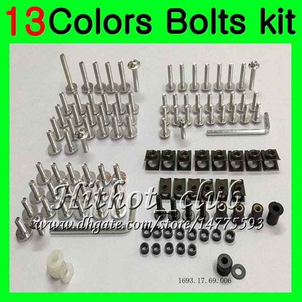 Fairing bolts full screw kit For SUZUKI GSXR1000 00 01 02 K1 GSXR 1000 GSX R1000 K2 2000 2001 2002 Body Nuts screws nut bolt kit 13Colors