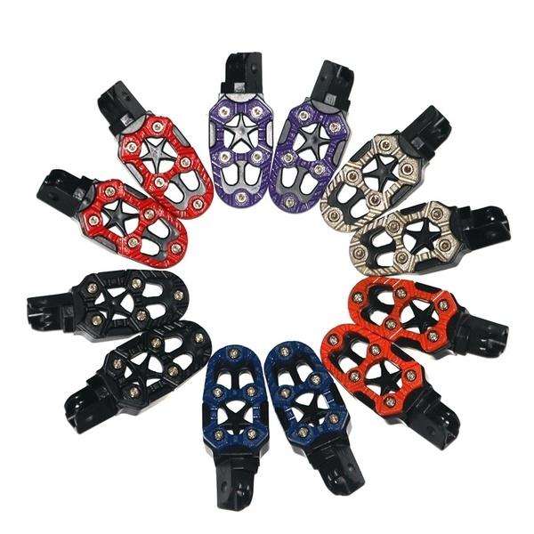 Motorcycle Foot Rest Offroad Motorbike Motorcross Foot Pegs Pedals Aluminum Alloy Motorcycle Accessories Modification High Quality