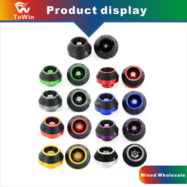 Mixed Wholesale Motorcycle Motorbike Front Shock Absorber Shaft Anticollision Nut Cover Aluminum Alloy Nine Color Available Decorative Refit