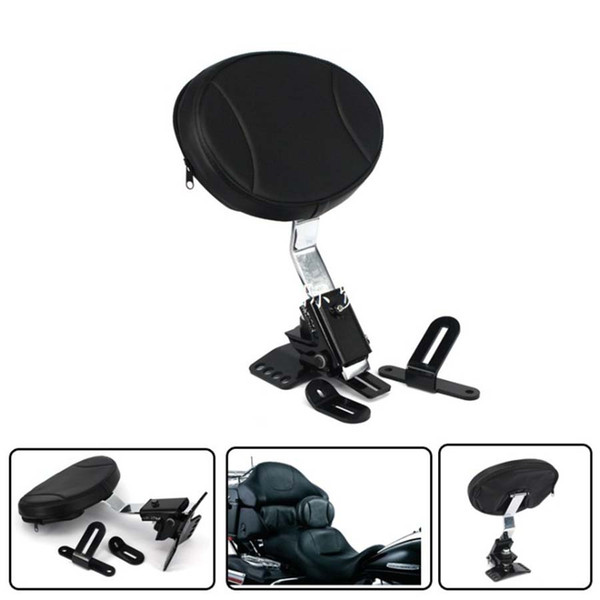 High Quality Adjustable Rider Backrest Seat Pad For Harley Touring Road King Electra Street Glide 97-18